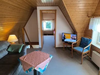 Wohnzimmer Schwanensee Ferienhaus