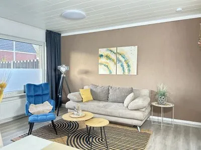 Wohnzimmer Ferienwohnung Ostfriesenmuschel