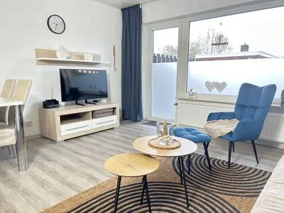 Wohnzimmer Ferienwohnung Ostfriesenmuschel