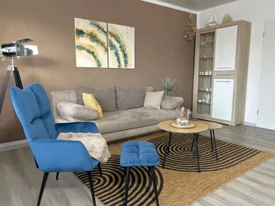 Wohnzimmer Ferienwohnung Ostfriesenmuschel