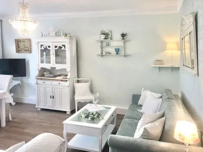 Wohnzimmer Villa Imme App. 4 - mit überdachtem Balkon & wohnlichem Ambiente in strandnaher Lage