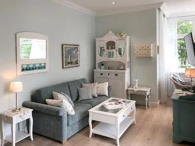 Wohnzimmer Villa Svanen App. 1 - exklusive Ferienwohnung mit Panorama-Meerblick - Deine Ferien am Meer