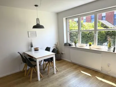 Wohnzimmer Ferienwohnung "Sprotte" am Schönberger Strand