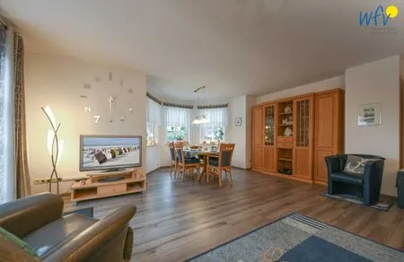 Wohnzimmer Godenhus Ferienwohnung Hannes