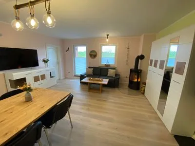 Wohnzimmer Ferienwohnung Tiny - am Rande des Nationalparks in Hagen