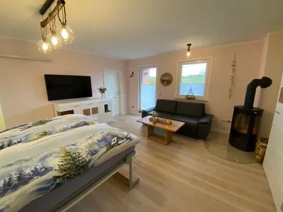 Bett Ferienwohnung Tiny - am Rande des Nationalparks in Hagen