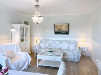 Wohnzimmer Haus Midsommer App. 11 - Strand, Sonne & Südwestbalkon