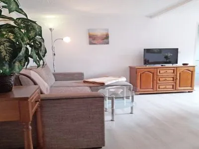 Wohnzimmer Ferienhaus Figelski mit Terrasse in Sassnitz
