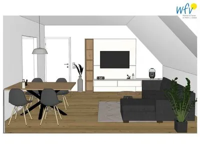 Wohnzimmer Friesenfranz Ferienwohnung Friesensonne