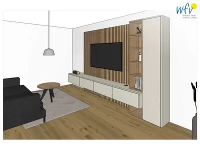 Wohnzimmer Friesenfranz Ferienwohnung Gartenfriese