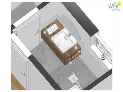 Badezimmer Friesenfranz Ferienwohnung Gartenfriese