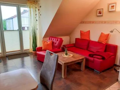 Wohnzimmer Am Weststrand Ferienwohnung 6