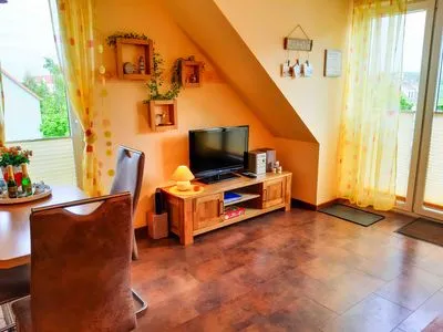 Wohnzimmer Am Weststrand Ferienwohnung 6