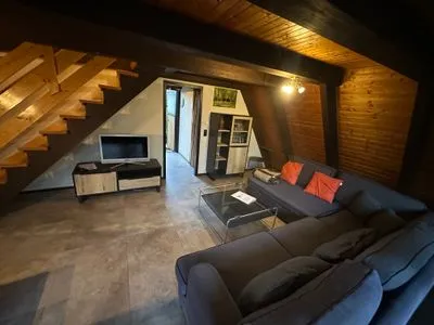 Wohnzimmer Ferienhaus Eichhörnchennest