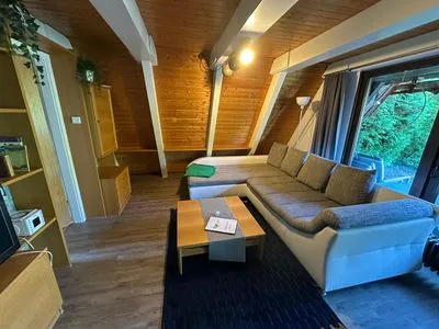 Wohnzimmer Ferienhaus Bergklang