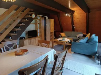 Wohnzimmer Ferienhaus  Winterruhe