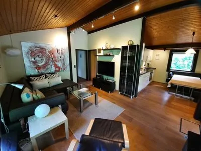 Wohnzimmer Ferienhaus  Romantikruhe