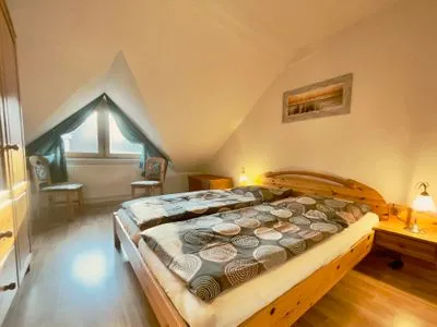 Blick ins Schlafzimmer Ferienpark Freesenbruch Reihenhaus 8b - Muschel