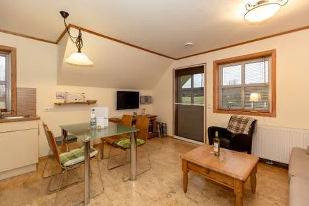 Wohnzimmer Ferienwohnung Bergen im Haus Norway