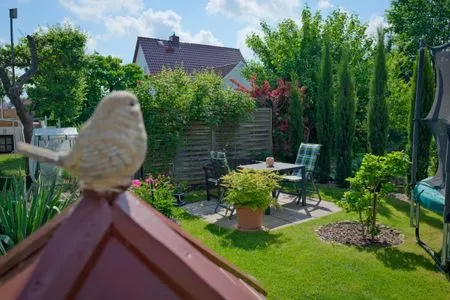 Gartenblick Ferienwohnung Ostseeliebe