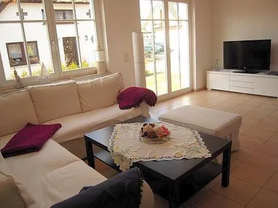 Wohnzimmer Ferienhaus Möwennest