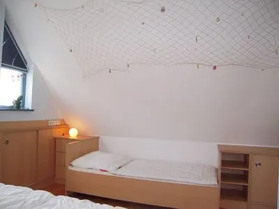 Schlafzimmer Ferienwohnung Seepferdchen