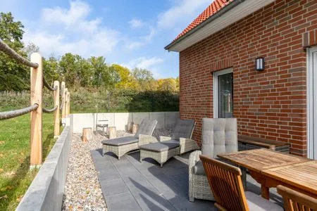 Terrasse Ferienhaus Stangenberg Bucht