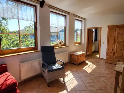 Wohnzimmer Pension Schmelzer Wohnung 24