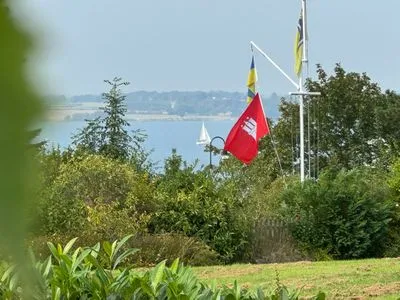 Blick von der Gemeinschaftsterrasse auf die Flensburger Förde Ankerplatz No. 8