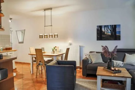 Wohnzimmer Ferienwohnung Poseidon Residenz Störtebecker