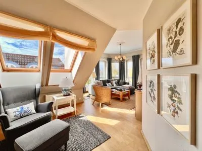 Wohnzimmer Turmsuite Kühlungsborn