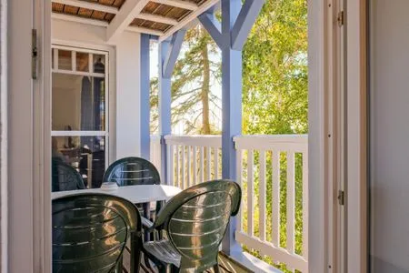 Balkon Ferienwohnung Haffblick im Haus am Yachthafen