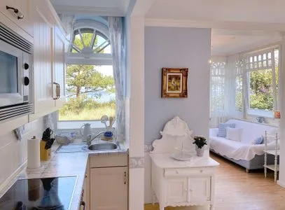 Wohnzimmer Villa Hansa App. B1 - Ferienwohnung mit atemberaubendem Blick auf die Ostsee