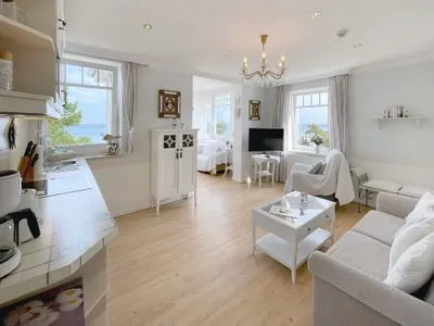 Wohnzimmer Villa Hansa App. B2 - wunderbarer Meerblick im Wintergarten