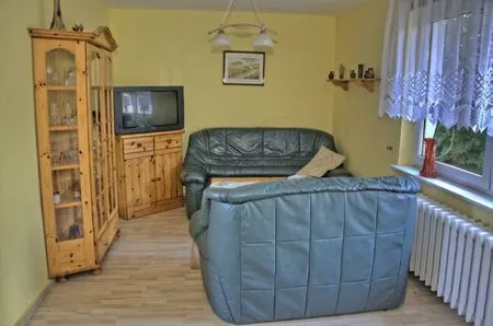 Wohnzimmer Ferienwohnung Karger - ländlich gelegen im Ort Sagard