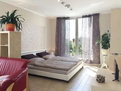 Bett Ferienwohnung Richi - zentrale und ruhige in der Hafenstadt Sassnitz