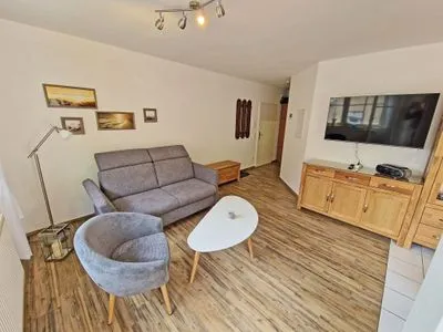 Wohnzimmer Ferienwohnung Treibholz - direkt am Nationalpark Jasmund