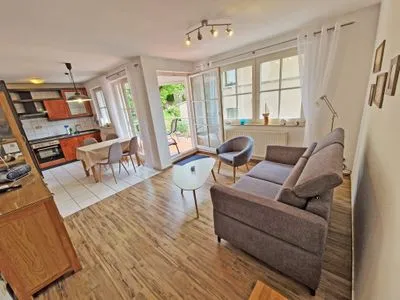 Wohnzimmer Ferienwohnung Treibholz - direkt am Nationalpark Jasmund