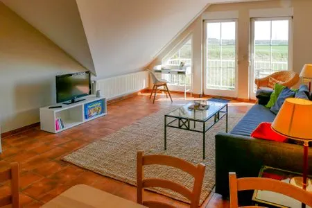 Wohnzimmer Ferienwohnung Moritz - Urlaub in ruhiger Lage mit Hund