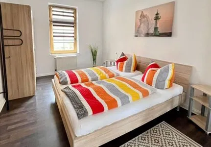 Bett Ferienwohnung 1 Otto - in der Stadtmitte von Sassnitz