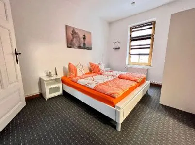 Bett Ferienwohnung 2 Otto - in der Stadtmitte von Sassnitz