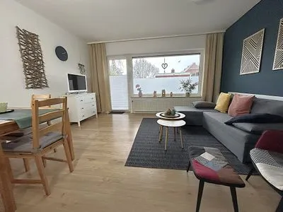 Wohnzimmer Ferienwohnung Ankerplatz