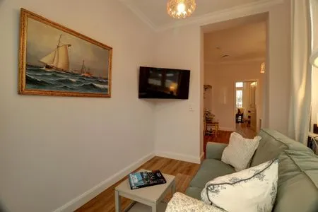 Wohnzimmer Villa Johanna App. 2 - maritimes Wohnen in bester Lage mit Südbalkon & Garten