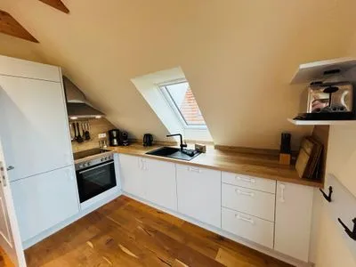 Küche / Küchenzeile Ferienwohnung Hafenblick