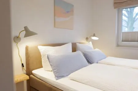 Schlafzimmer mit Gartenblick Ferienhaus Landliv Stuuv