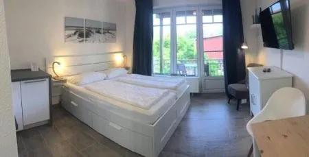 Wohnzimmer Ferienwohnung Haffblick A8 am Salzhaff