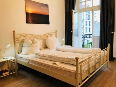 Schlafzimmer Haus am Park Ferienwohnung 24
