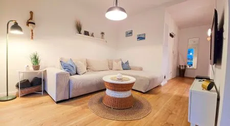 Wohnzimmer Ferienwohnung "Sprotte" am Schönberger Strand