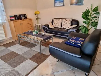 Wohnzimmer Ferienwohnung Laura - am Wieker Bodden gelegen