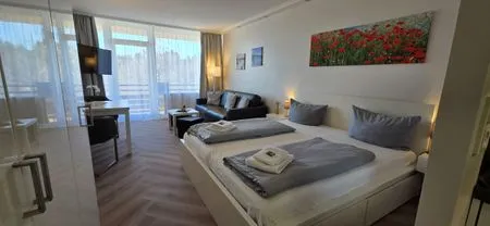 Schlafzimmer Haus Vier Jahreszeiten am See Kranichblick